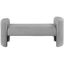  Color_Grey -- Peyton Grey Boucle Fabric Upholstered Bench IMAGE 4