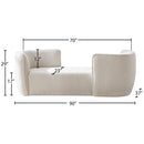  Manufacturer Color_Cream -- Hilton Cream Boucle Fabric Upholstered Chaise Lounge IMAGE 10