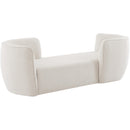  Manufacturer Color_Cream -- Hilton Cream Boucle Fabric Upholstered Chaise Lounge IMAGE 4