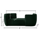  Manufacturer Color_Green -- Hilton Green Boucle Fabric Upholstered Chaise Lounge IMAGE 10