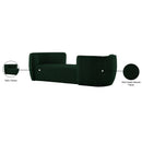  Manufacturer Color_Green -- Hilton Green Boucle Fabric Upholstered Chaise Lounge IMAGE 11