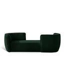  Manufacturer Color_Green -- Hilton Green Boucle Fabric Upholstered Chaise Lounge IMAGE 1