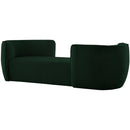  Manufacturer Color_Green -- Hilton Green Boucle Fabric Upholstered Chaise Lounge IMAGE 3
