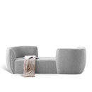  Manufacturer Color_Grey -- Hilton Grey Boucle Fabric Upholstered Chaise Lounge IMAGE 1
