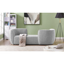  Manufacturer Color_Grey -- Hilton Grey Boucle Fabric Upholstered Chaise Lounge IMAGE 2