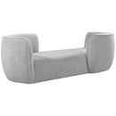  Manufacturer Color_Grey -- Hilton Grey Boucle Fabric Upholstered Chaise Lounge IMAGE 4