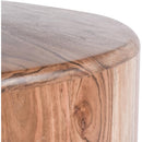 Meridian Stonewood Natural Marble Top And Acacia Wood Base Coffee Table IMAGE 10