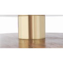  Meridian Stonewood Natural Marble Top And Acacia Wood Base Coffee Table IMAGE 7