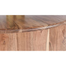 Meridian Stonewood Natural Marble Top And Acacia Wood Base Coffee Table IMAGE 8