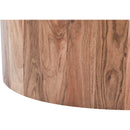  Meridian Stonewood Natural Marble Top And Acacia Wood Base Coffee Table IMAGE 9
