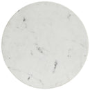  Meridian Emery White Marble Top And Steel Base Coffee Table IMAGE 4