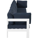  Meridian Nizuc 150" Navy Water Resistant Fabric Upholstered 5 pc Outdoor Patio Modular Sofa IMAGE 4