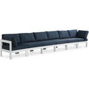  Meridian Nizuc 180" Navy Water Resistant Fabric Upholstered 6 pc Outdoor Patio Modular Sofa IMAGE 1