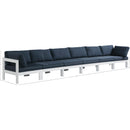  Meridian Nizuc 180" Navy Water Resistant Fabric Upholstered 6 pc Outdoor Patio Modular Sofa IMAGE 8