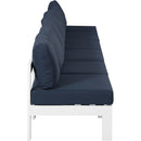  Meridian Nizuc 180" Navy Water Resistant Fabric Upholstered 6 pc Outdoor Patio Armless Modular IMAGE 4