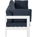  Meridian Nizuc 90" Navy Water Resistant Fabric Upholstered 3 pc Outdoor Patio Modular Sofa IMAGE 4