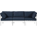  Meridian Nizuc 90" Navy Water Resistant Fabric Upholstered 3 pc Outdoor Patio Modular Sofa IMAGE 5