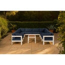  Meridian Nizuc 120" Navy Water Resistant Fabric Upholstered 10 pc Outdoor Patio Modular Sectional IMAGE 2
