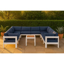  Meridian Nizuc 150" Navy Water Resistant Fabric Upholstered 11 pc Outdoor Patio Modular Sectional IMAGE 2