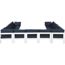 Meridian Nizuc 150" Navy Water Resistant Fabric Upholstered 11 pc Outdoor Patio Modular Sectional IMAGE 3