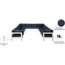  Meridian Nizuc 120" Navy Water Resistant Fabric Upholstered 12 pc Outdoor Patio Modular Sectional IMAGE 8