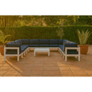  Meridian Nizuc 150" Navy Water Resistant Fabric Upholstered 13 pc Outdoor Patio Modular Sectional IMAGE 2