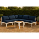  Meridian Nizuc 90" Navy Water Resistant Fabric Upholstered 5 pc Outdoor Patio Modular Sectional IMAGE 2