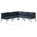  Meridian Nizuc 90" Navy Water Resistant Fabric Upholstered 5 pc Outdoor Patio Modular Sectional IMAGE 8