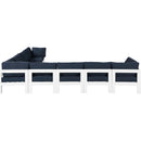 Meridian Nizuc 150" Navy Water Resistant Fabric Upholstered 8 pc Outdoor Patio Modular Sectional IMAGE 4