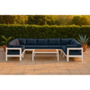 Meridian Nizuc 150" Navy Water Resistant Fabric Upholstered 9 pc Outdoor Patio Modular Sectional IMAGE 2