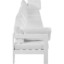  Meridian Nizuc 180" White Water Resistant Fabric Upholstered 6 pc Outdoor Patio Modular Sofa IMAGE 4