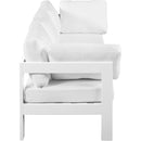  Meridian Nizuc 90" White Water Resistant Fabric Upholstered 3 pc Outdoor Patio Modular Sofa IMAGE 4