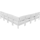  Meridian Nizuc 120" White Water Resistant Fabric Upholstered 7 pc Outdoor Patio Modular Sectional IMAGE 3