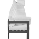  Meridian Nizuc 180" White Water Resistant Fabric Upholstered 6 pc Outdoor Patio Modular Sofa IMAGE 4