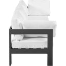  Meridian Nizuc 90" White Water Resistant Fabric Upholstered 3 pc Outdoor Patio Modular Sofa IMAGE 4