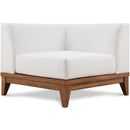  Meridian Rio Off White Off White Water Resistant Fabric Upholstered Outdoor Patio Modular Corner Chair IMAGE 1