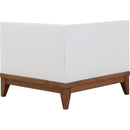  Meridian Rio Off White Off White Water Resistant Fabric Upholstered Outdoor Patio Modular Corner Chair IMAGE 3