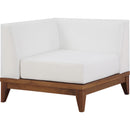  Meridian Rio Off White Off White Water Resistant Fabric Upholstered Outdoor Patio Modular Corner Chair IMAGE 4