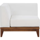  Meridian Rio Off White Off White Water Resistant Fabric Upholstered Outdoor Patio Modular Corner Chair IMAGE 5