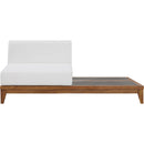  Meridian Rio Off White Off White Water Resistant Fabric Upholstered Outdoor Patio Modular Double Chair IMAGE 4