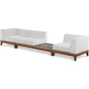  Meridian Rio 125" Off White Off White Water Resistant Fabric Upholstered 3 pc Modular Sofa IMAGE 1