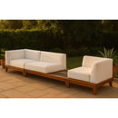  Meridian Rio 125" Off White Off White Water Resistant Fabric Upholstered 3 pc Modular Sofa IMAGE 2