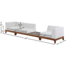  Meridian Rio 125" Off White Off White Water Resistant Fabric Upholstered 3 pc Modular Sofa IMAGE 3