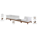  Meridian Rio 125" Off White Off White Water Resistant Fabric Upholstered 3 pc Modular Sofa IMAGE 4