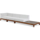  Meridian Rio 128.5" Off White Off White Water Resistant Fabric Upholstered 3 pc Modular Sofa IMAGE 1