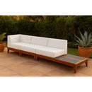  Meridian Rio 128.5" Off White Off White Water Resistant Fabric Upholstered 3 pc Modular Sofa IMAGE 2