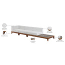  Meridian Rio 128.5" Off White Off White Water Resistant Fabric Upholstered 3 pc Modular Sofa IMAGE 4
