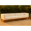  Meridian Rio 131" Off White Off White Water Resistant Fabric Upholstered 4 pc Modular Sofa IMAGE 2
