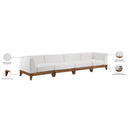  Meridian Rio 131" Off White Off White Water Resistant Fabric Upholstered 4 pc Modular Sofa IMAGE 6