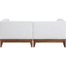  Meridian Rio 62" Off White Off White Water Resistant Fabric Upholstered 2 pc Modular Loveseat IMAGE 3